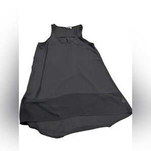 Lush Black Polyester high low‎ long tank top